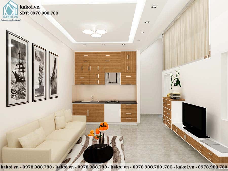 Cách thiết kế nội thất nhà cấp 4 nhỏ gọn có gác lửng tạo nên sự hoàn hảo  KN113049  Kiến trúc Angcovat